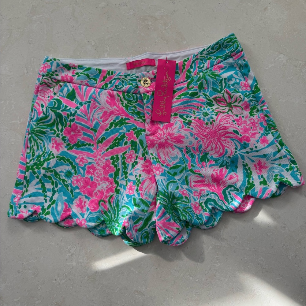 Lilly Pulitzer Women's Floral Shorts - Pink and Green